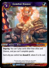 warcraft tcg war of the ancients combat stance