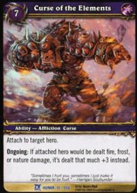 warcraft tcg fields of honor curse of the elements