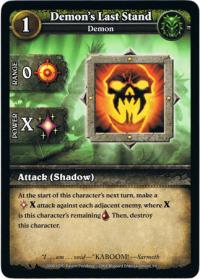 wow minis core action cards demon s last stand