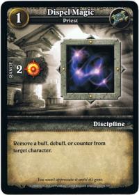 wow minis core action cards dispel magic