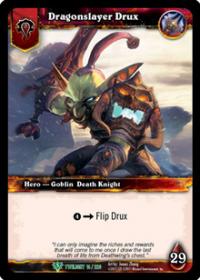 warcraft tcg foil hero cards dragonslayer drux foil hero