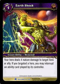 warcraft tcg fires of outland earth shock