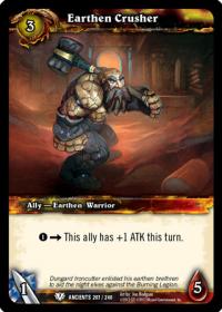 warcraft tcg war of the ancients earthen crusher