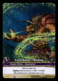 warcraft tcg extended art earth mother s blessing ea