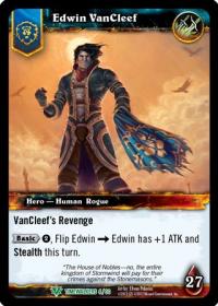 warcraft tcg foil hero cards edwin vancleef foil hero