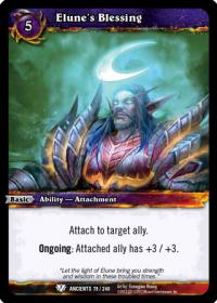 warcraft tcg war of the ancients elune s blessing