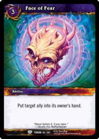 warcraft tcg throne of the tides face of fear