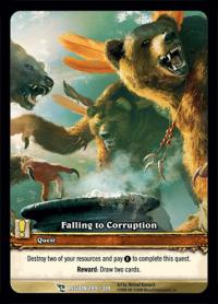 warcraft tcg extended art falling to corruption ea