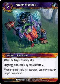 warcraft tcg twilight of the dragons favor of steel