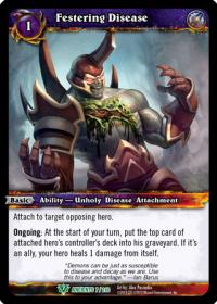warcraft tcg war of the ancients festering disease
