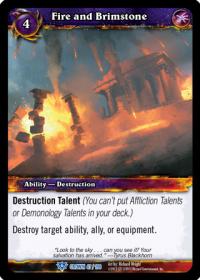 warcraft tcg crown of the heavens fire and brimstone