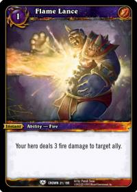 warcraft tcg crown of the heavens flame lance