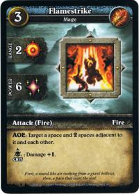 wow minis core action cards flamestrike