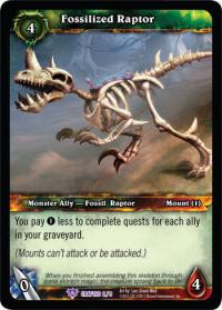 warcraft tcg crafted cards fossilized raptor