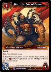 warcraft tcg war of the ancients garrosh son of grom