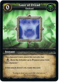 wow minis core action cards gaze of dread