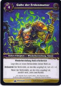 warcraft tcg wrathgate gift of the earthmother german