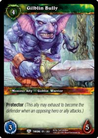 warcraft tcg throne of the tides gilblin bully