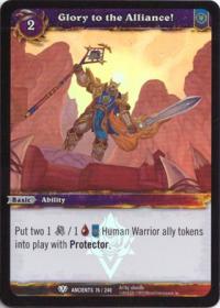 warcraft tcg foil and promo cards glory to the alliance foil
