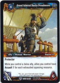 warcraft tcg reign of fire grand admiral daelin proudmoore