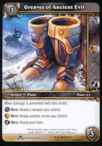 warcraft tcg foil and promo cards greaves of ancient evil foil