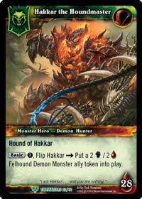 warcraft tcg foil hero cards hakkar the houndmaster foil hero