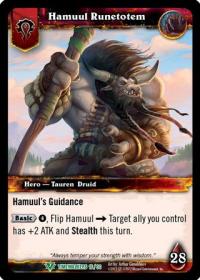 warcraft tcg foil hero cards hamuul runetotem foil hero