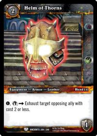 warcraft tcg war of the ancients helm of thorns
