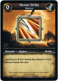 wow minis core action cards heroic strike