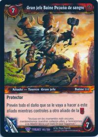 warcraft tcg twilight of dragons foreign high chieftain baine bloodhoof spanish