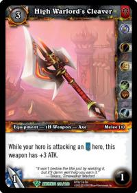 warcraft tcg war of the ancients high warlord s cleaver