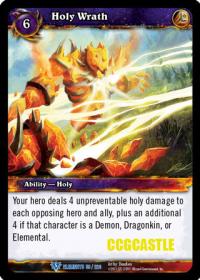 warcraft tcg war of the elements holy wrath