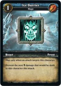 wow minis core action cards ice barrier mage