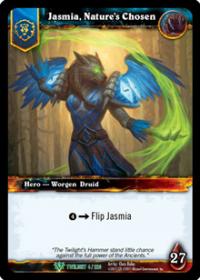 warcraft tcg foil hero cards jasmia nature s chosen foil hero