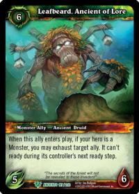 warcraft tcg war of the ancients leafbeard ancient of lore