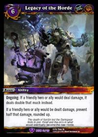 warcraft tcg reign of fire legacy of the horde