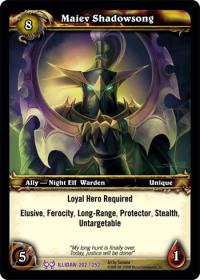 warcraft tcg archives maiev shadowsong foil