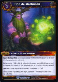 warcraft tcg crown of the heavens foreign malfurion s gift french