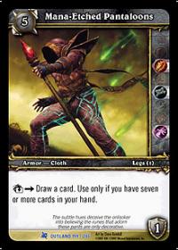 warcraft tcg fires of outland mana etched pantaloons