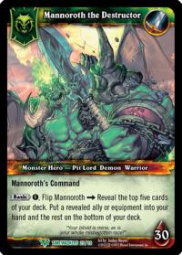 warcraft tcg war of the ancients mannoroth the destructor standard