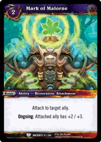 warcraft tcg war of the ancients mark of malorne