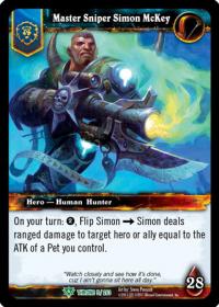 warcraft tcg throne of the tides master sniper simon mckey