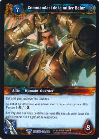 warcraft tcg throne of the tides french militia commander balor french