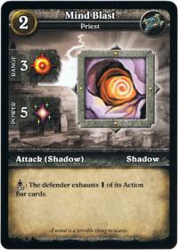 wow minis core action cards mind blast
