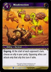 warcraft tcg fires of outland misdirection