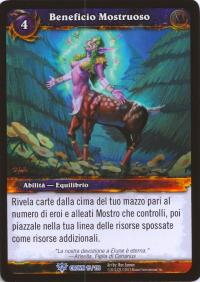 warcraft tcg crown of the heavens foreign monstrous boon italian