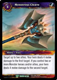 warcraft tcg throne of the tides monstrous cleave