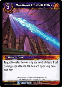 warcraft tcg throne of the tides monstrous frostbolt volley