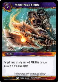 warcraft tcg throne of the tides monstrous strike