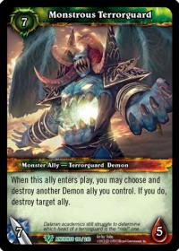 warcraft tcg war of the ancients monstrous terrorguard